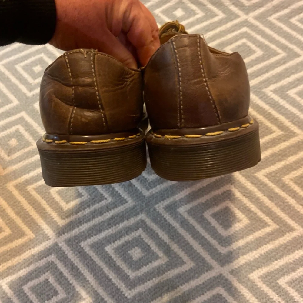 Dr. Martens Made in England Brown Leather Lace-Up Shoes
